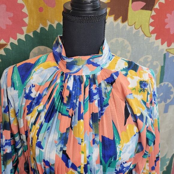 Beulah Blouse Small Colorful Designer Reg 295 - Picture 4 of 7